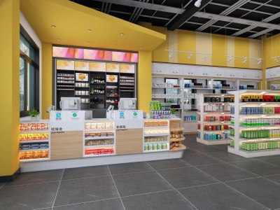 现代零食店3D模型下载